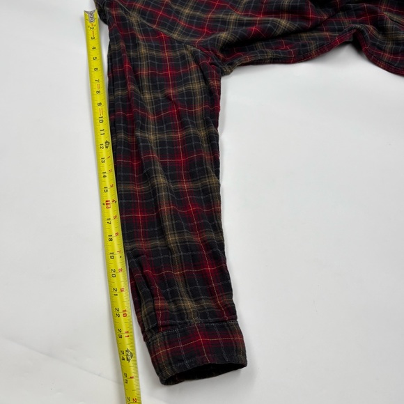 Carbon‎ 2 Cobalt Men's L Cotton Red Plaid Long Sleeve Button Down Flannel - Picture 5 of 6